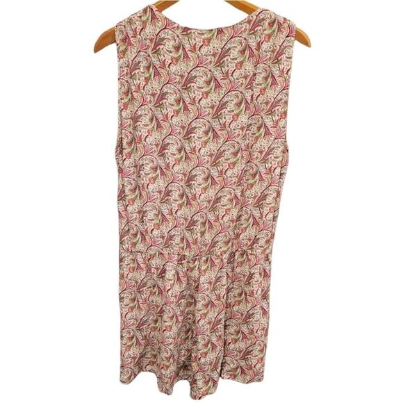 Zara Paisley Floral V-neck Short Sleeveless Romper L - Picture 9 of 15
